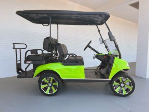 Lime Green Evolution Golf Cart Classic 4 Pro 03